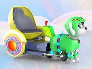 เครื่อง Arcade สามล้อสำหรับเด็ก, นั่งรูปสัตว์ Puppy Rickshaw สำหรับสวนสนุก